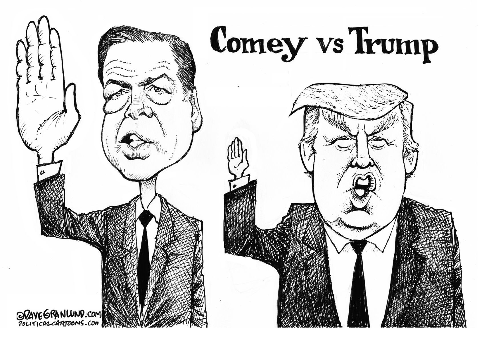 Comey vs Trump by Dave Granlund, Politicalcartoons.com